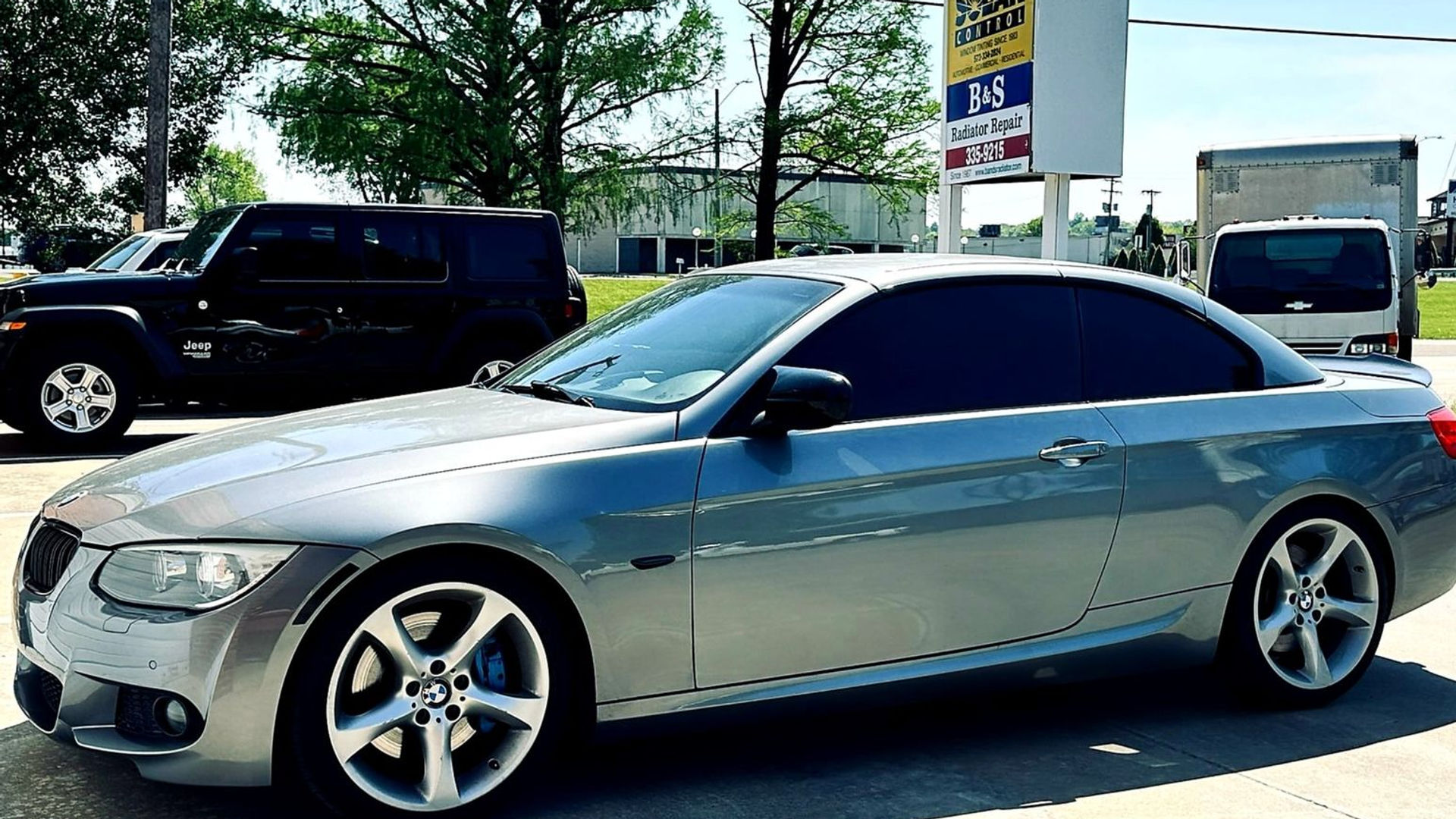 Gray BMW 3 Series convertible