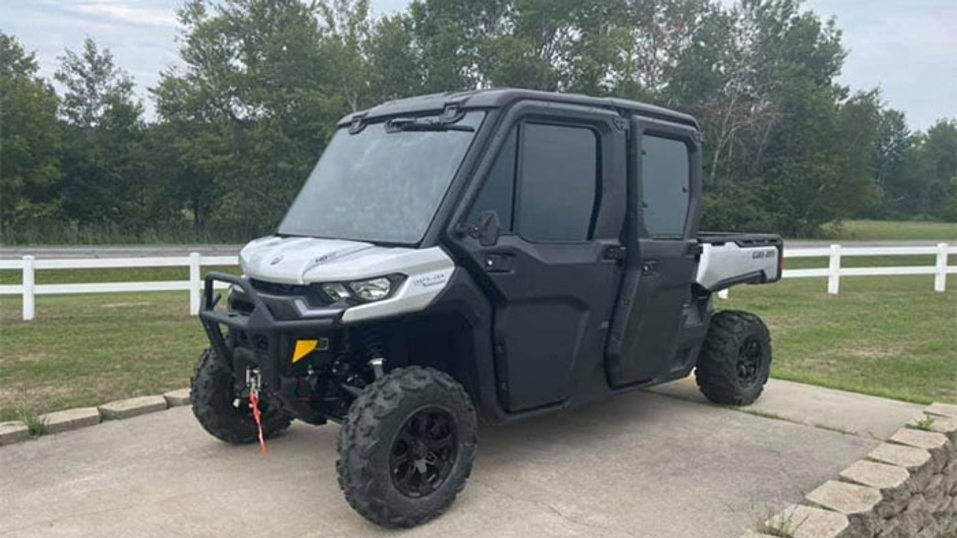 Can-Am Defender UTV with tinted windows